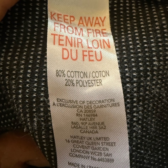 HatleyNavy and White Striped Dress with Decorative Trim Size XL - Picture 11 of 11